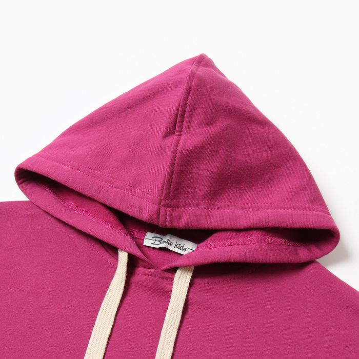 фото Толстовка для девочек начес, цвет фиолетовый, рост 128 bonito