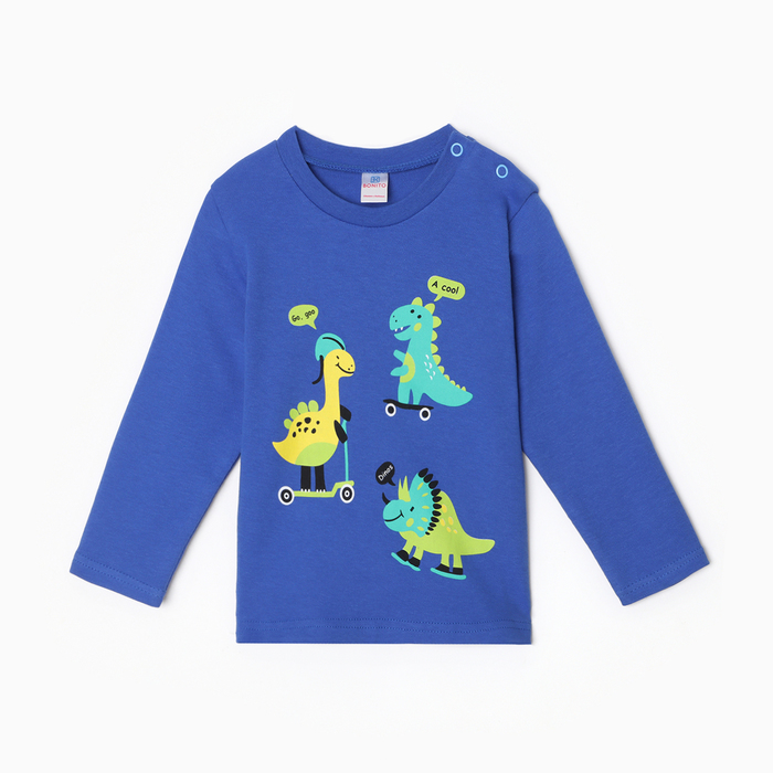 Лонгслив для мальчика, цвет электрик, рост 98 см пижама для мальчика начёс цвет электрик динозавры рост 98 см