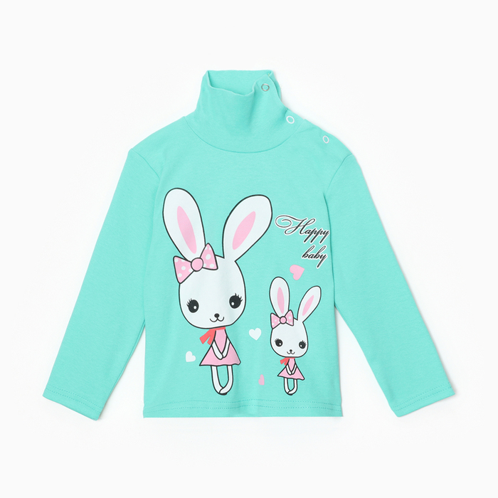 

Водолазка для девочек, цвет ментоловый, рост 92 см