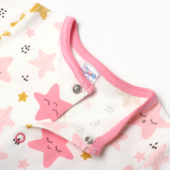 фото Комбинезон детский, цвет белый/звездочки, рост 62 bonito