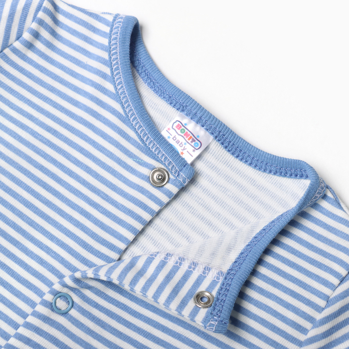 фото Комбинезон детский, цвет белый/полоска, рост 68 bonito