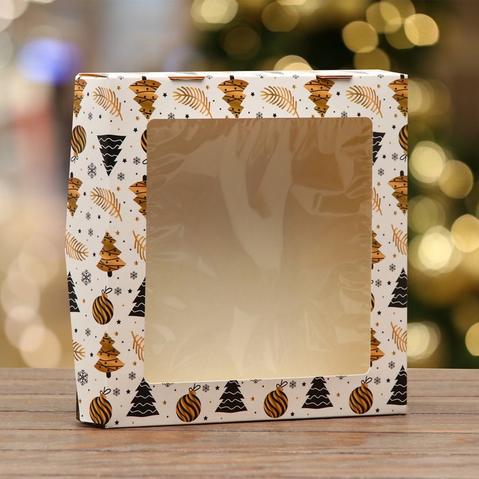 Коробка складная Праздничное настроение, 20 х 20 х 4 см коробка складная новогодний поп арт 20 х 20 х 4 см