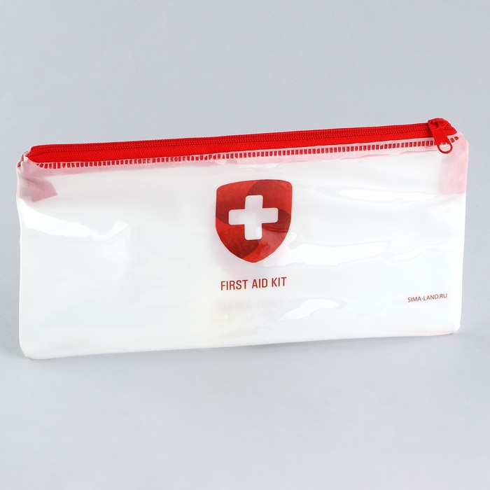 фото Аптечка дорожная плоская "first aid kit", 20,5*9,5 см, nazamok