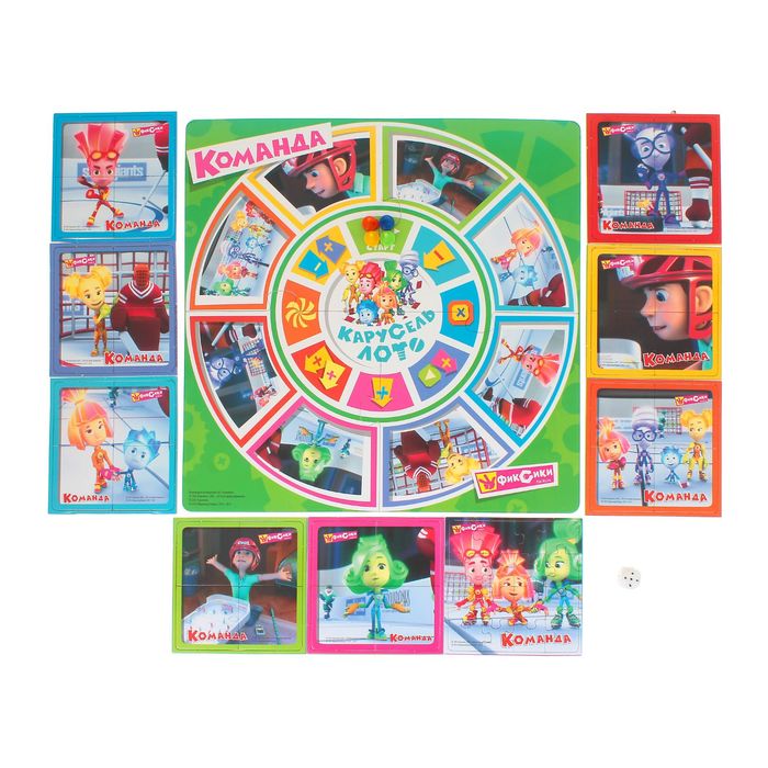 Настольная игра "Фиксики: Команда" + мини-пазл на 16 элементов