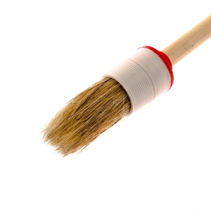 фото Кисть круглая mtx 82074, натуральная щетина, деревянная ручка, 25 мм, № 4