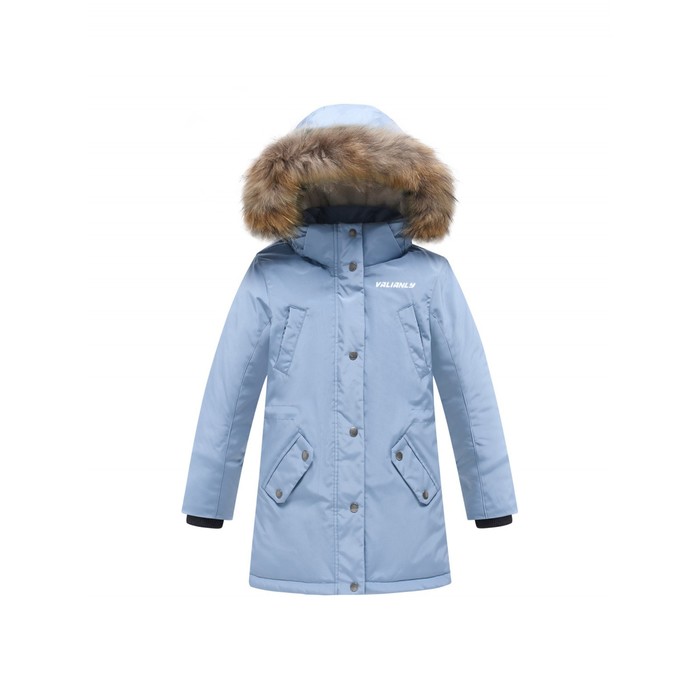 Парка зимняя для девочки, рост 146 см, цвет голубой куртка зимняя удлиненная для девочки рост 146 см