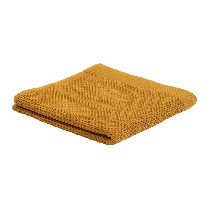 Полотенце для рук вафельное цвета карри Essential, размер 50х90 см
