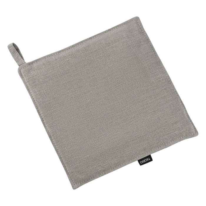 Прихватка из стираного льна серого цвета Essential, размер 22х22 см салфетка под приборы из стираного льна серого цвета essential размер 35х45 см