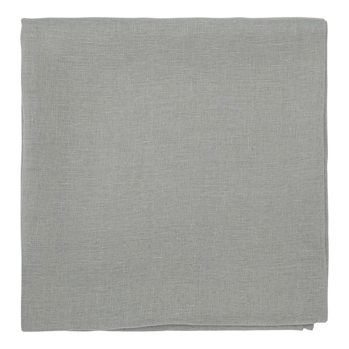 Скатерть из стираного льна серого цвета Essential, размер 170х170 см