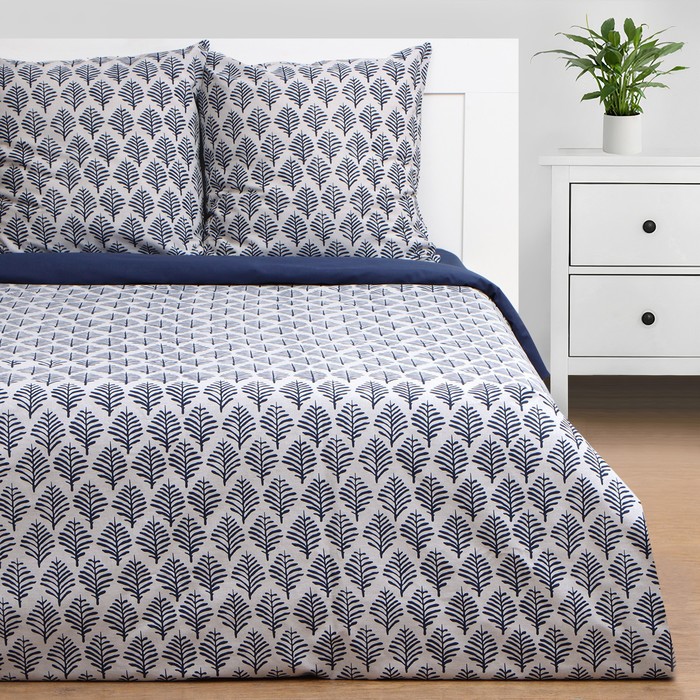 

Постельное бельё Этель евро Blue ornament, 200х217 см, 220х240 см, 70х70 см -2 шт, бязь 125 г/м2