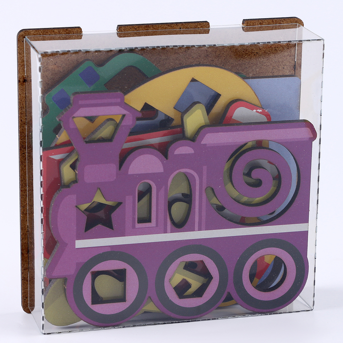 фото Обучающая доска "трафареты машинки" fofa