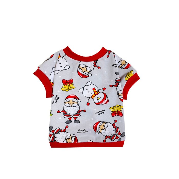 фото Футболка с манжетами-резиночками для собак "новый год", размер 35 (дс 35 см, ог 43-45 см), хлопковая