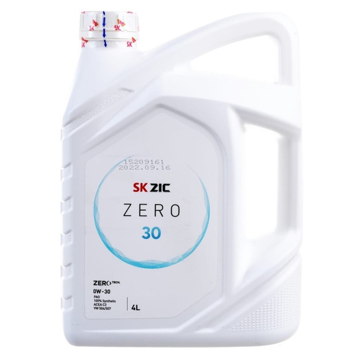 фото Масло трансмиссионное zic zero 0w-30, acea c3, синтетическое, 4 л