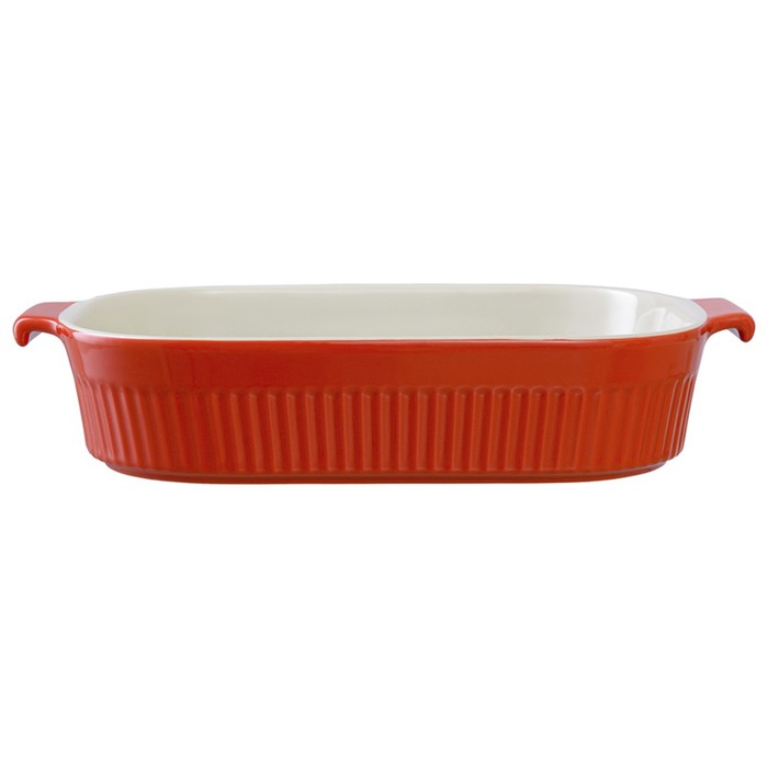 Блюдо для запекания Liberty Jones Soft ripples, размер 29.2х18.2 см, цвет красный