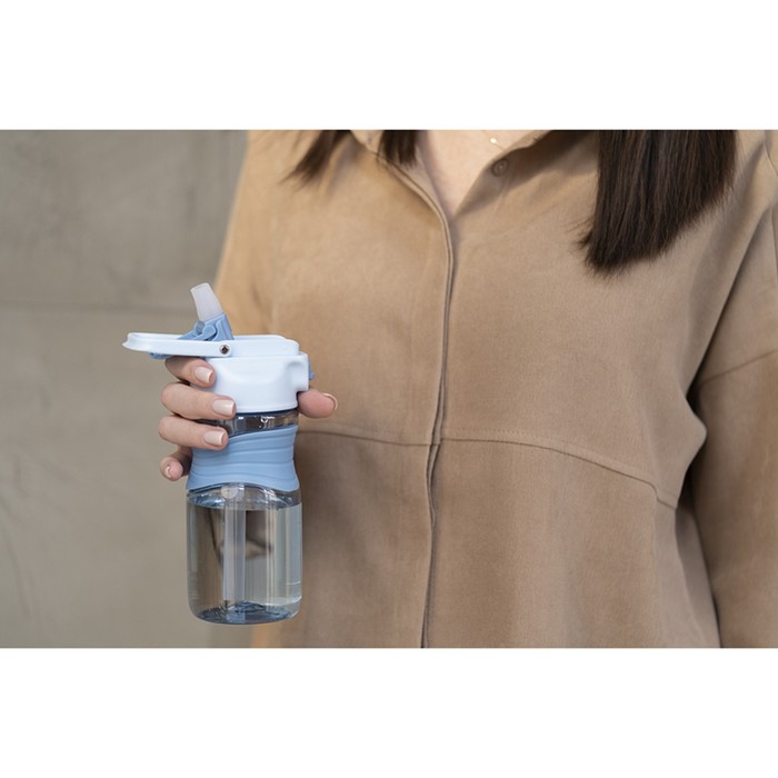 фото Бутылка для воды smart solutions slow sip, 450 мл, цвет голубой