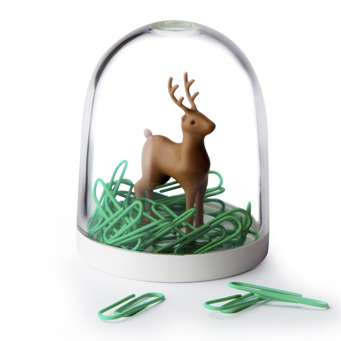 Держатель для скрепок Qualy Deer In the Forest держатель для скрепок alessi chip rt01