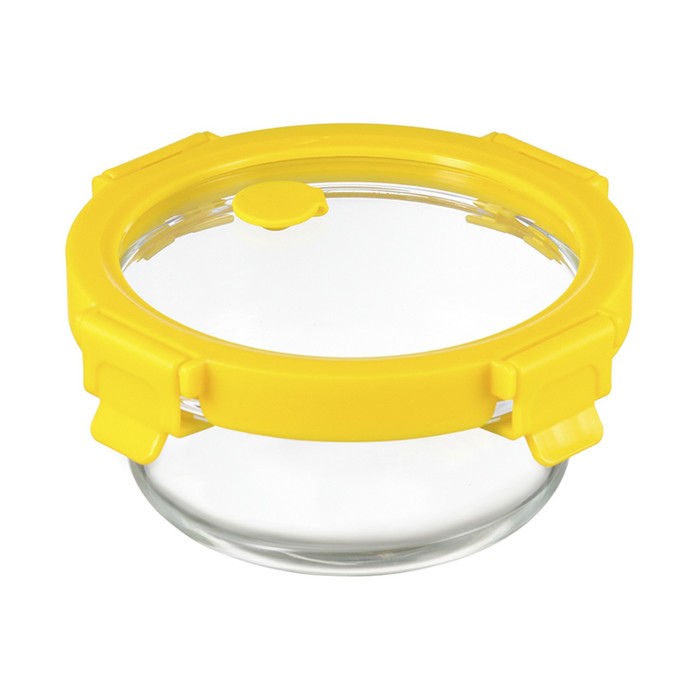 Контейнер для запекания и хранения Smart Solutions, круглый, с крышкой, 400 мл, цвет жёлтый контейнер для запекания и хранения круглый с крышкой 400 мл желтый единый размер желтый