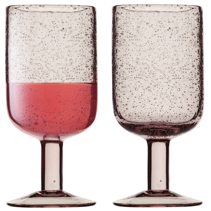 Набор бокалов для вина Liberty Jones Flowi, 410 мл, 2 шт, цвет розовый набор бокалов для вина 410 мл liberty jones flowi розовые 2 шт