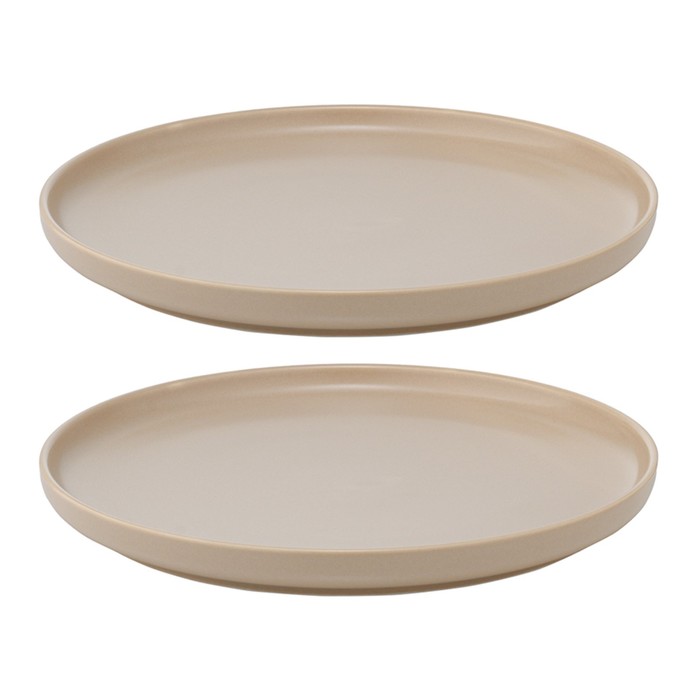 Набор тарелок Tkano Essential, 20 см, 2 шт, цвет бежевый набор тарелок tkano essential белый 2 шт