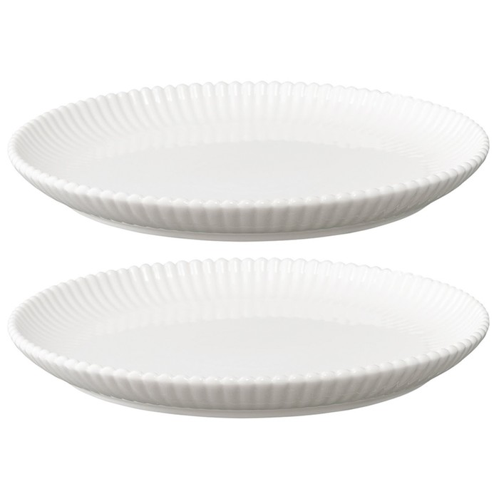 Набор тарелок Tkano Kitchen spirit, 21 см, 2 шт, цвет белый