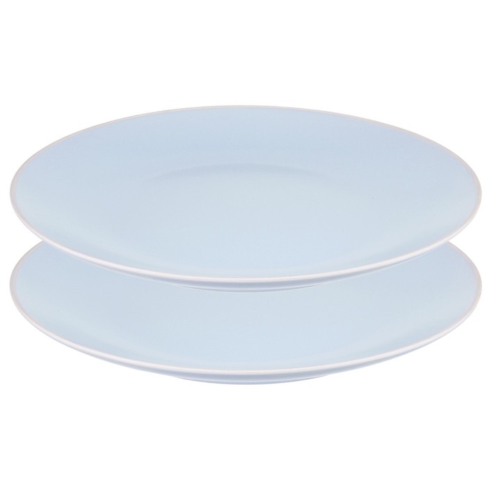 цена Набор обеденных тарелок Liberty Jones Simplicity, d=26 см, 2 шт, цвет голубой