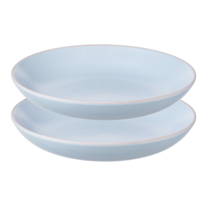 цена Набор тарелок для пасты Liberty Jones Simplicity, d=20 см, 2 шт, цвет голубой