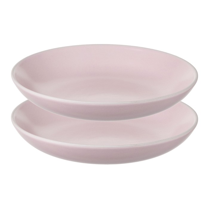 цена Набор тарелок для пасты Liberty Jones Simplicity, d=20 см, 2 шт, цвет розовый