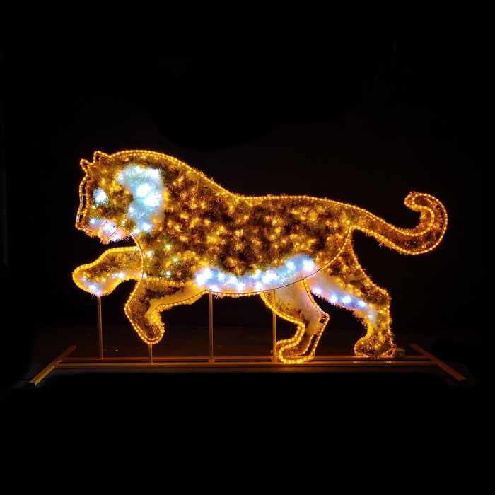 Светодиодное панно «Тигр», 200 × 125 × 15 см, 120 Вт, 220 В светодиодное панно ёлка из пузырей 120 × 200 × 6 см 100 вт 220 в