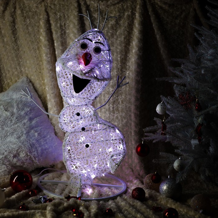 Светодиодная фигура «Снеговик Олаф», 35 × 60 × 30 см, 10 Вт, 220 В светодиодная фигура шар 30 × 30 × 30 см 10 вт 220 в