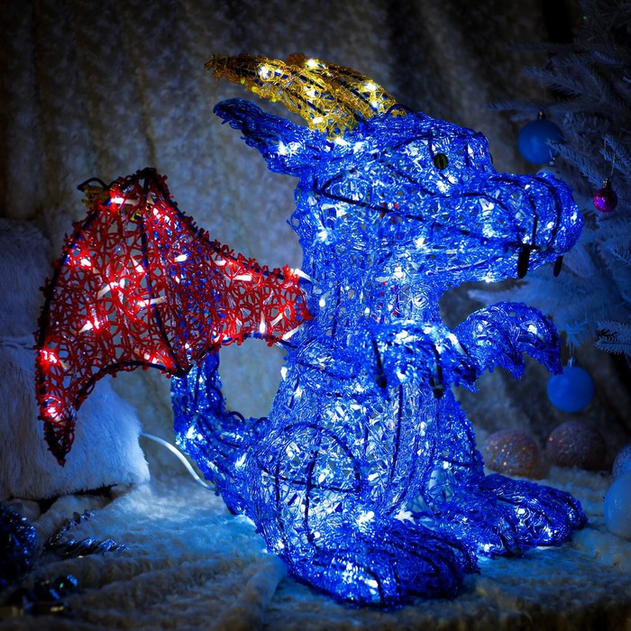 Светодиодная фигура «Дракон», 85 × 70 × 90 см, 30 Вт, 220 В светодиодная фигура заяц 30 × 60 × 30 см 35 вт 220 в