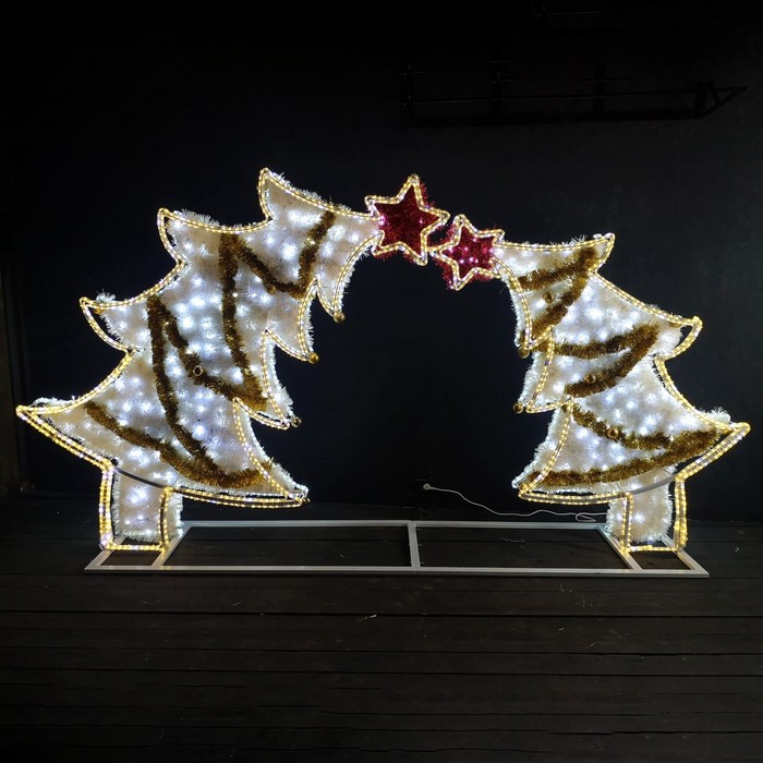 Светодиодное панно «Ёлки», 270 × 150 × 30 см, 80 Вт, 220 В светодиодное панно звезда 80 × 76 × 4 см 20 вт 220 в