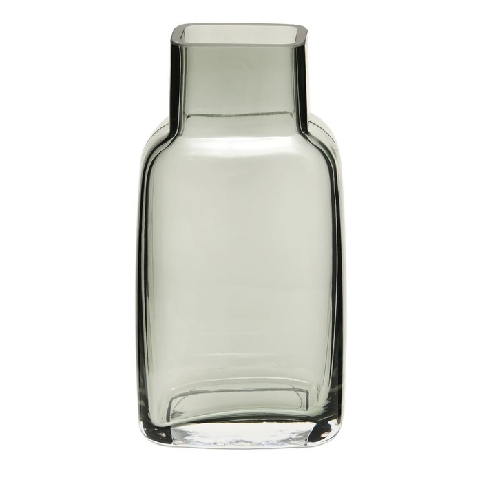 Декоративная ваза из стекла, 105×75×205 мм, цвет серый декоративная ваза из дымчатого стекла 170×170×310 мм цвет серый