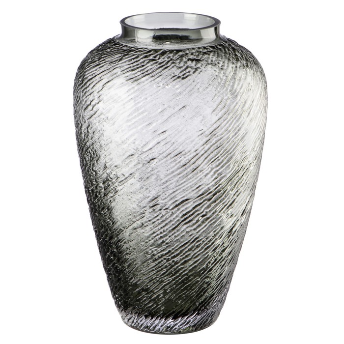 Декоративная ваза из дымчатого стекла, 165×165×270 мм, цвет серый ваза декоративная вещицы из дымчатого стекла серый csa 4l