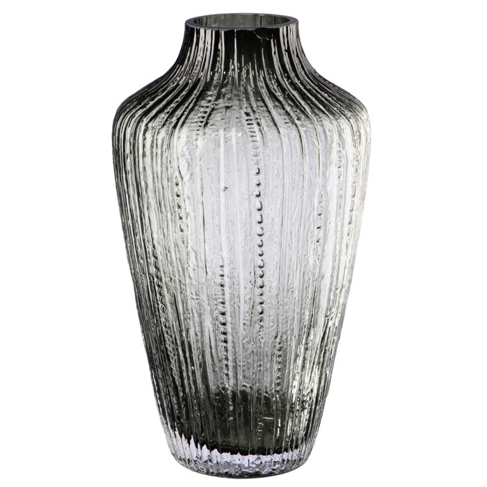 Декоративная ваза из дымчатого стекла, 170×170×310 мм, цвет серый ваза декоративная вещицы из дымчатого стекла серый csa 4l