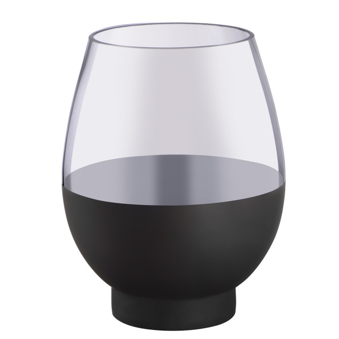 Декоративная ваза из стекла с напылением, 192×192×250 мм, цвет серо-чёрный ваза декоративная вещицы из стекла с cеребряным напылением 15х15х27 см серебристый csa 22