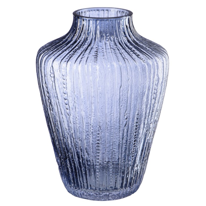 Декоративная ваза из дымчатого стекла, 190×190×260 мм, цвет синий ваза декоративная вещицы из дымчатого стекла серый csa 4l