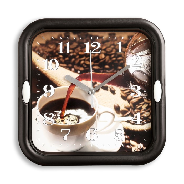 Часы настенные, серия: Кухня, Кофе, плавный ход, d-18.5 см