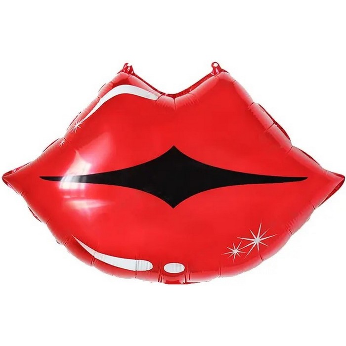Шар фольгированный 20 фигура «Губы», красный шар фольгированный 30 губы