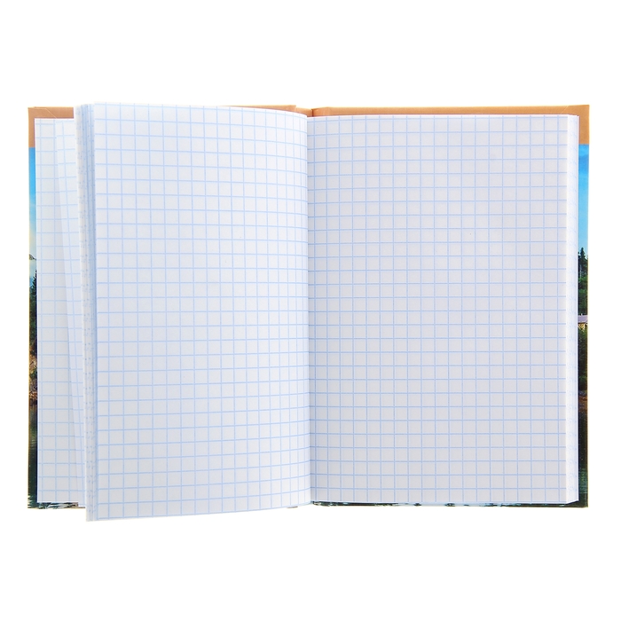 Записная книжка твёрдая обложка А6, 96 листов "Домик у озера", глянцевая ламинация