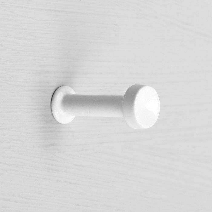 Крючок мебельный CAPPIO CKO011, однорожковый, белый