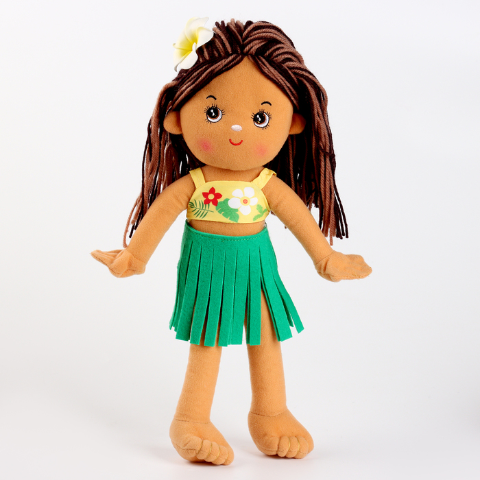 Мягкая игрушка Кукла в гавайском костюме, 35 см