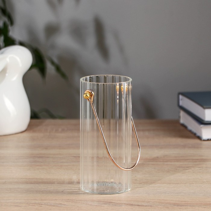 Ваза стекло Сумочка 14 см, прозрачный ваза ботаника стекло цвет прозрачный 14 4 см