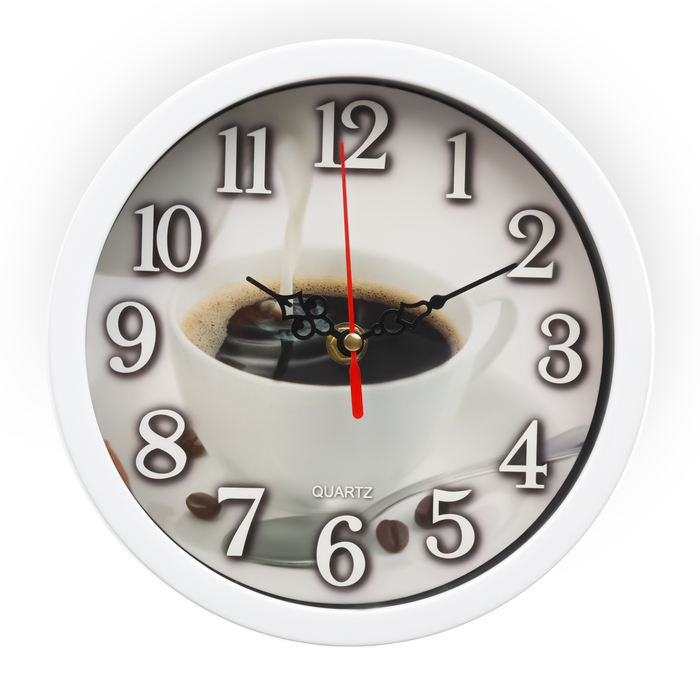 Часы настенные, серия: Кухня, Чашка кофе, плавный ход, d-20 см часы картина настенные серия кухня чашка кофе 20х25 см