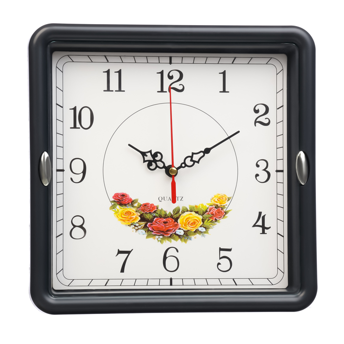 Часы настенные Цветы, 22 х 22 см, плавный ход часы настенные ленора 22 х 3 х 18 см плавный ход