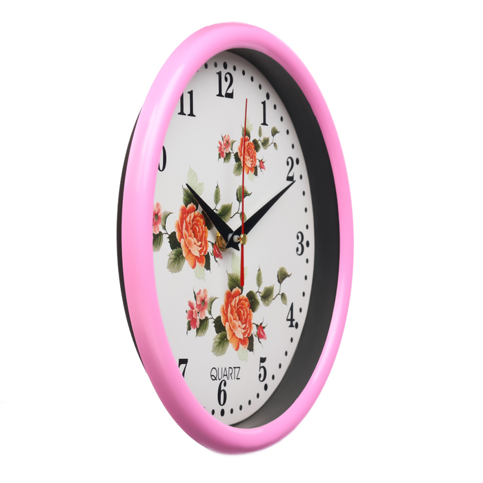 фото Часы настенные "цветы", d-20 см, плавный ход