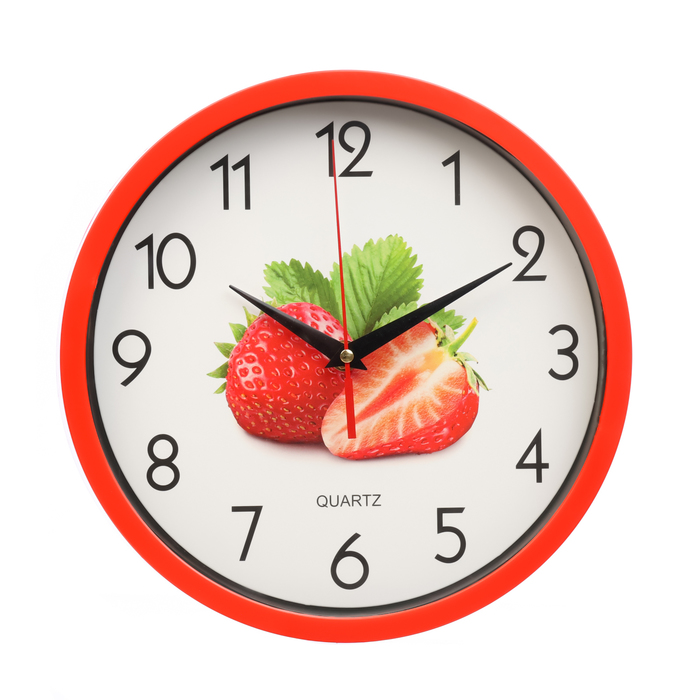 Часы настенные, серия: Кухня, Клубника, плавный ход, d-25 см часы настенные серия кухня ягодный завтрак плавный ход d 28 см