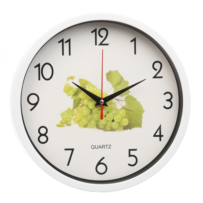 Часы настенные, серия: Кухня, Виноград, плавный ход, d-25 см часы настенные серия кухня ягодный завтрак плавный ход d 28 см
