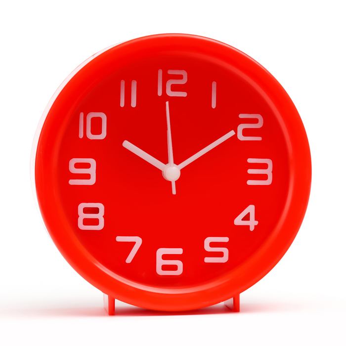 Часы - будильник настольные Классика, дискретный ход, 10 х 10 см, АА