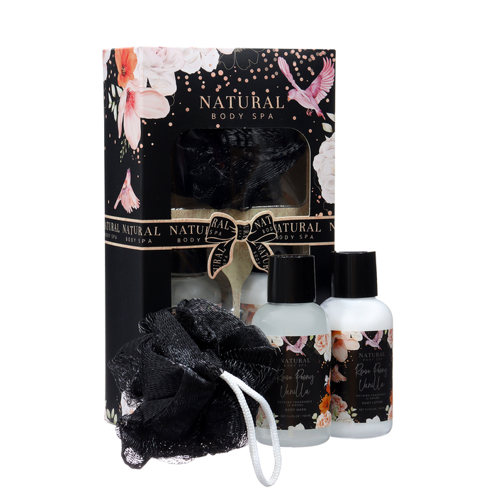 

Подарочный набор Natural Body Spa: гель для душа 100 мл, лосьон 100 мл, мочалка
