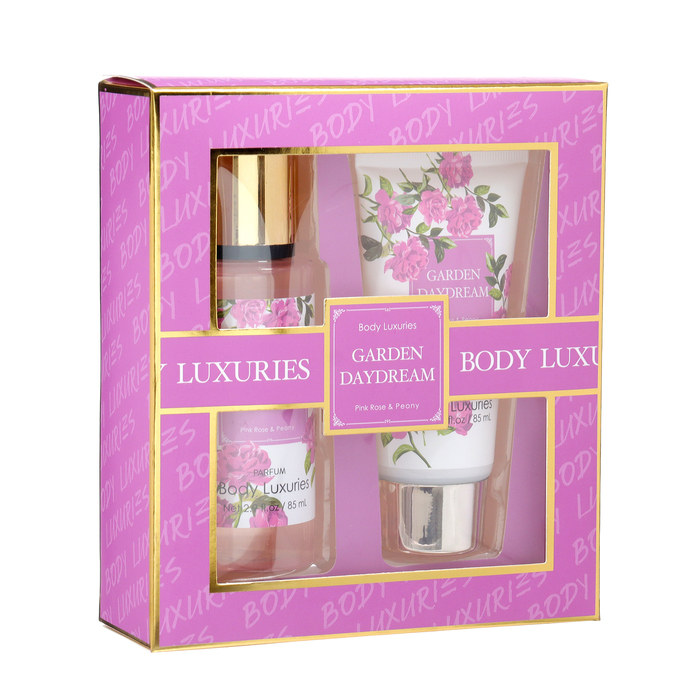 

Подарочный набор Body Luxuries, аромат розы и пиона: мист для тела 85 мл, лосьон 85 мл
